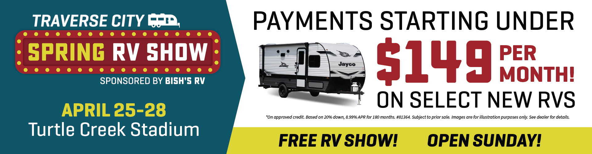 Traverse City Spring RV Show - April 25-28, 2024 - Turtle Creek Stadium
